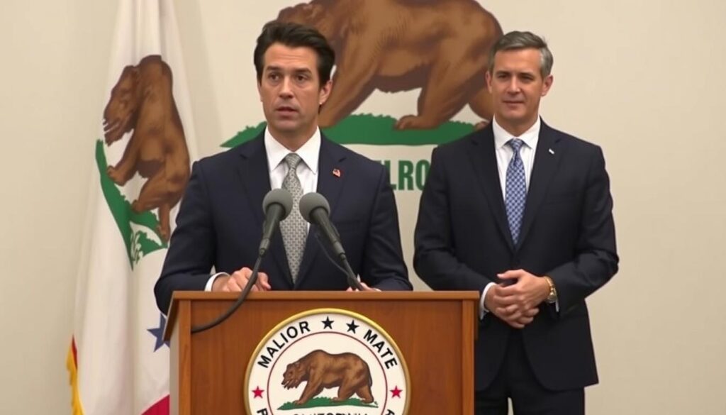 California Governor Gavin Newsom And Attorney General Rob Bonta Announcing Legal Challenge California Governor Gavin Newsom And Attorney General Rob Bonta Announcing Legal Challenge