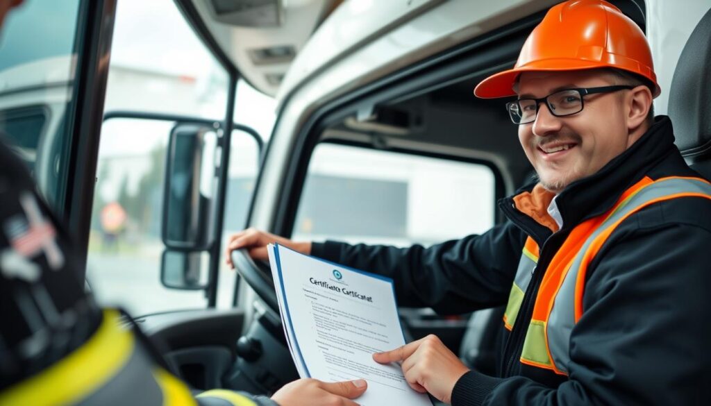 Confident Commercial Driver Successfully Completing English Language Proficiency For Cdl Confident Commercial Driver Successfully Completing English Language Proficiency For Cdl Assessment