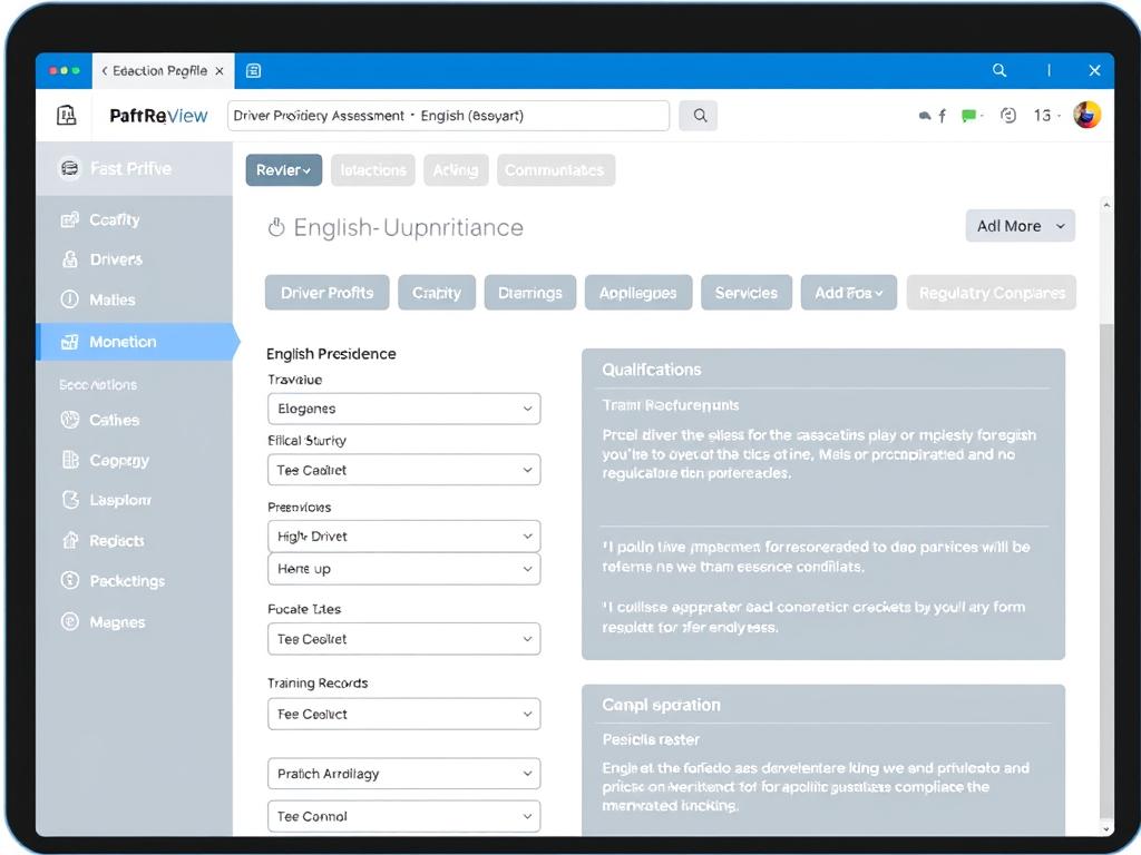 Digital Driver Qualification File System Showing Compliance Documentation