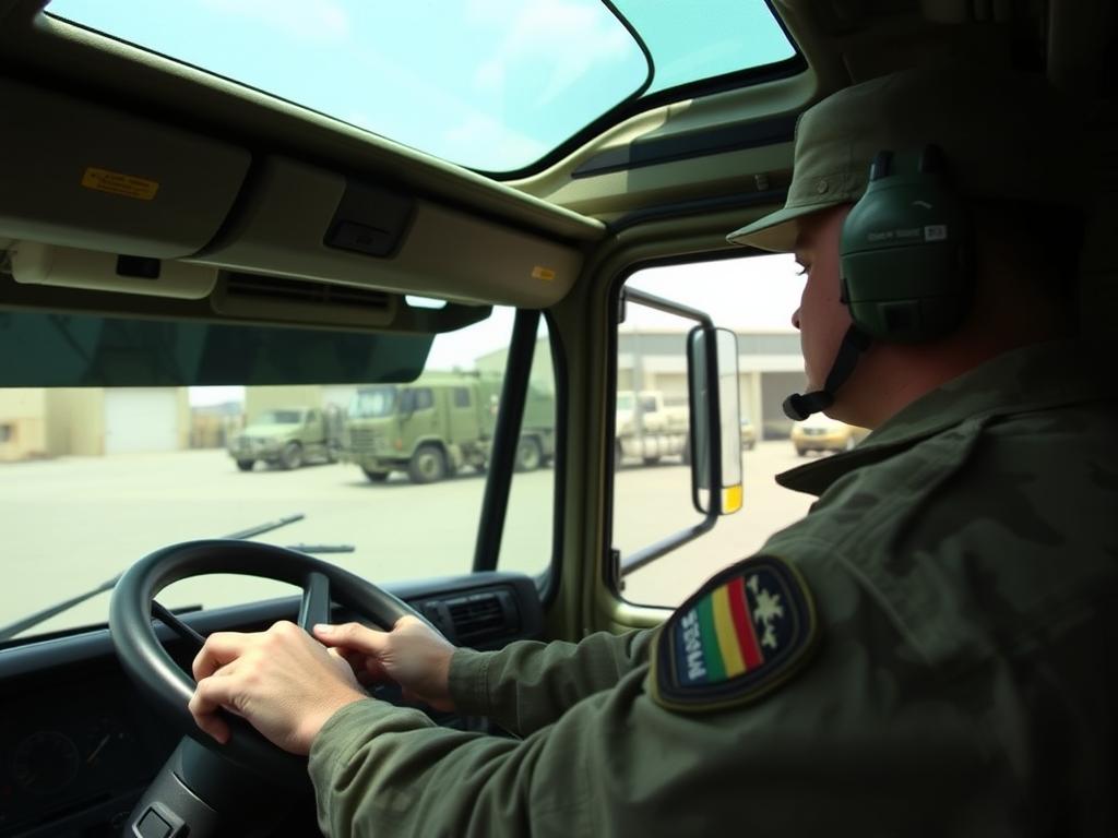 Military Technician Operating Commercial Vehicle For Military Purposes Military Technician Operating Commercial Vehicle For Military Purposes