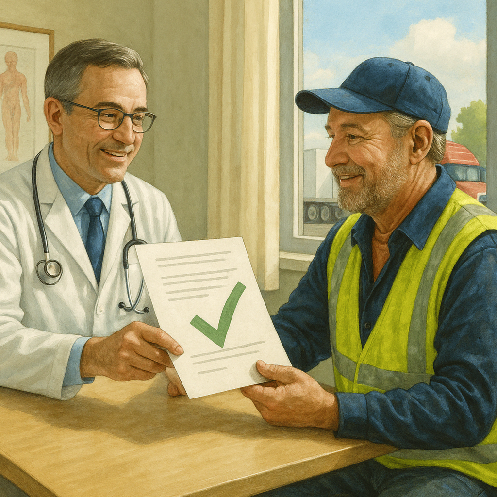 Truck Driver Gets Positive Medical Certificate Truck Driver Gets Positive Medical Certificate