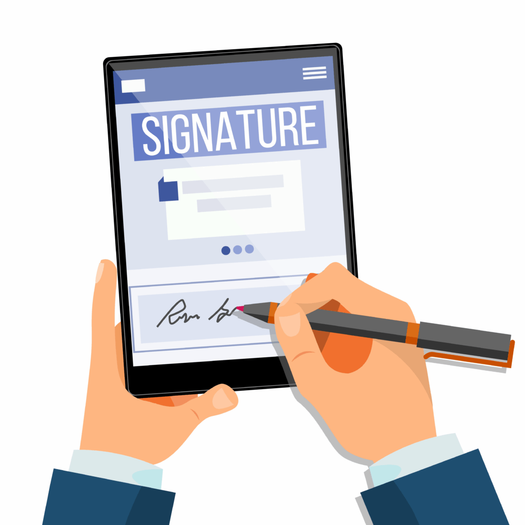 —Pngtree—Electronic Signature Tablet Vector Electronic 5189906 Electronic Signature